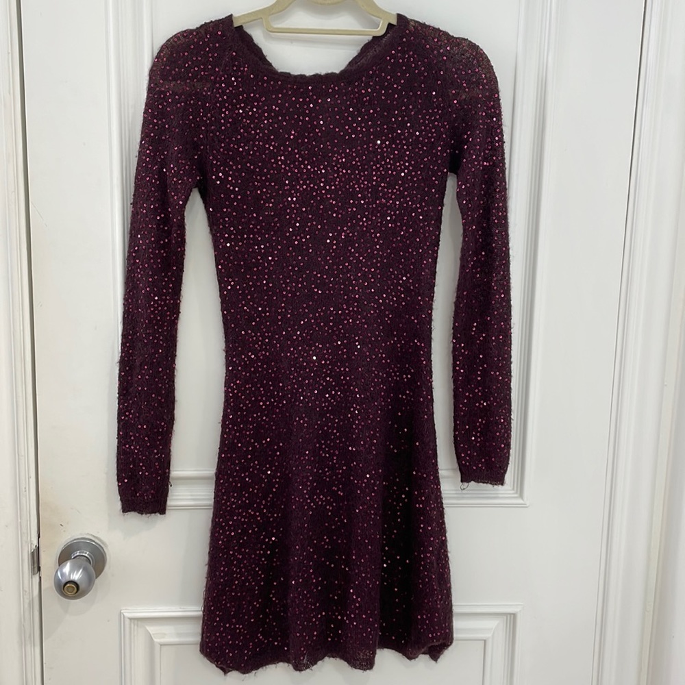 Purple Sparkle Backless Young Fabulous and Broke Vintage Dress